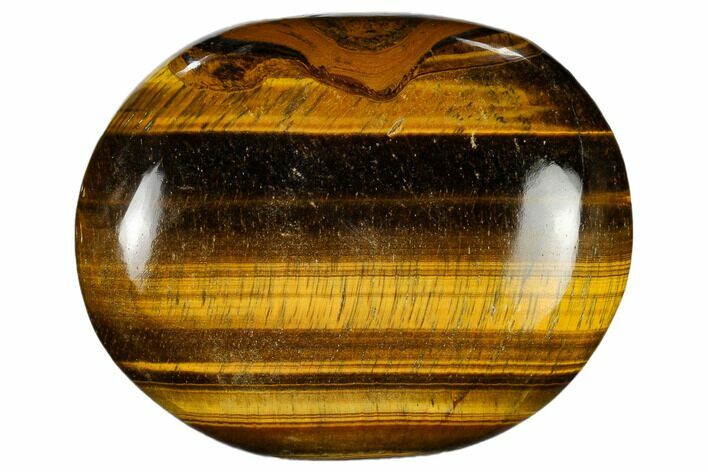 Polished Tiger's Eye Palm Stone - South Africa #115550